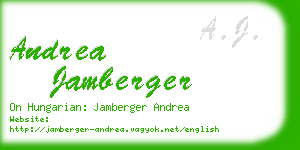 andrea jamberger business card